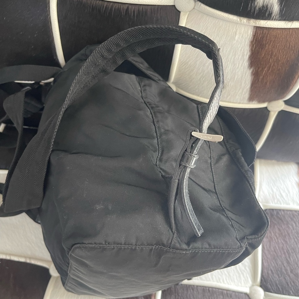 Authentic Prada  Nylon Leather  Backpack  Black - Picture 9 of 16
